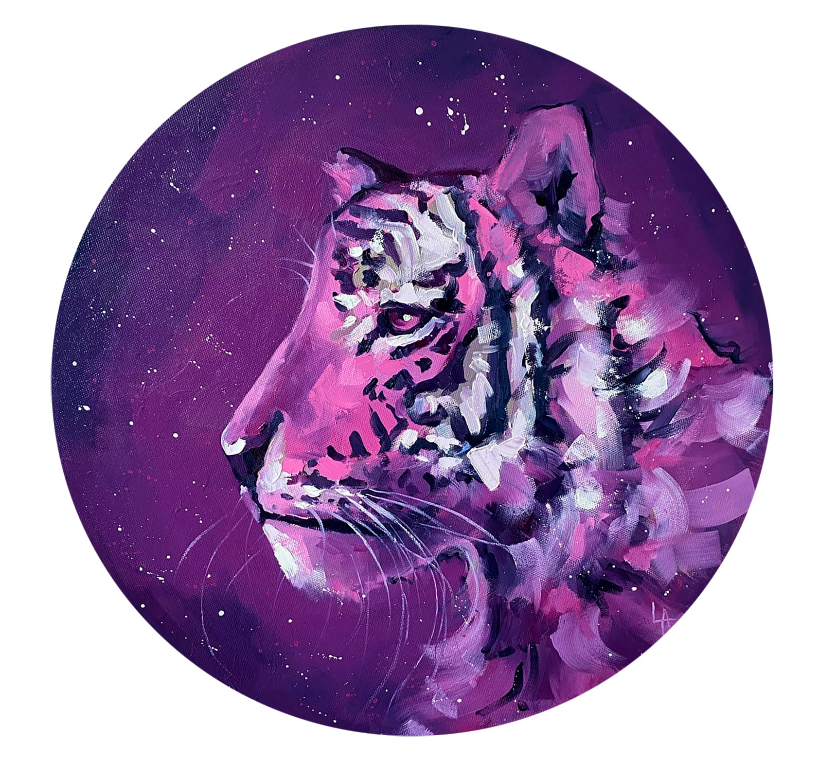 Фиолетовый тигр арт
